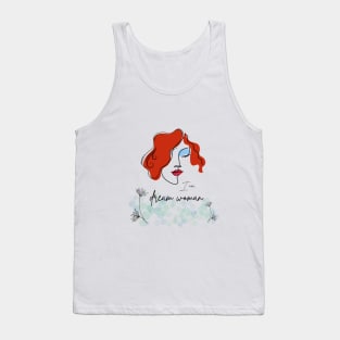 portrait of woman with red hair Tank Top